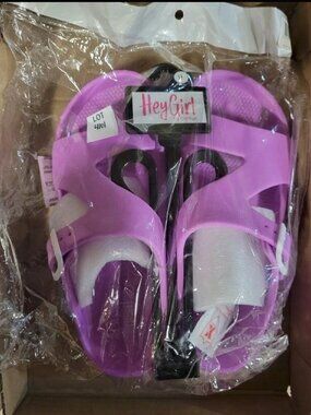 Hey Girl Pool Party Slides NWT sz 9 lilac  4101